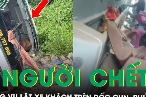 Lật xe khách trên dốc Cun 'tử thần' ở Phú Thọ khiến 1 người chết, 1 người bị thương