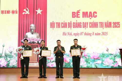 Cục Xe máy - Vận tải bế mạc Hội thi cán bộ giảng dạy chính trị năm 2025