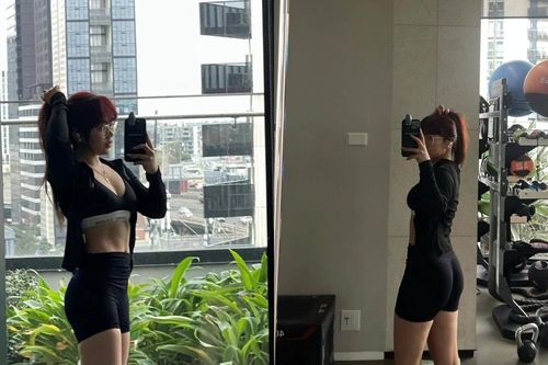 Bảo Hân Helia khoe body 'vạn người mê' tại phòng gym