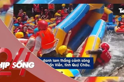 NHỊP SỐNG 24: Hàng trăm thuyền cao su kẹt cứng, chồng lên nhau ở khu du lịch Trung Quốc