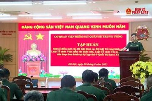 VKSQS Trung ương tập huấn các nội dung luật mới được Quốc hội thông qua