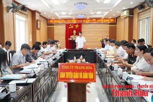 Trưởng Ban Tuyên giáo và Dân vận Tỉnh ủy chủ trì cho ý kiến về công tác chuẩn bị Đại hội Đảng bộ các xã mới