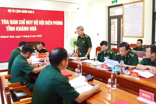 Bộ Tư lệnh Quân khu 5 thăm, kiểm tra tại Bộ đội Biên phòng tỉnh Khánh Hòa