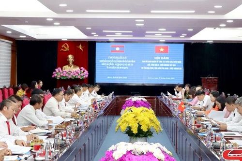 Hội đàm trao đổi kinh nghiệm công tác tuyên giáo, tuyên huấn giữa tỉnh Sơn La với tỉnh Hủa Phăn và Luông Pha Bang