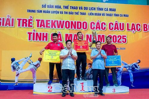 Tổng kết trao thưởng Giải trẻ Taekwondo các Câu lạc bộ tỉnh Cà Mau năm 2025