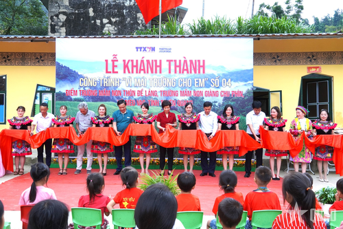 Thông tấn xã Việt Nam khánh thành điểm trường mầm non tại Tuyên Quang