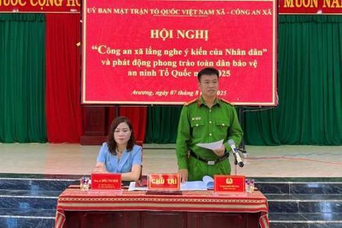 Công an xã A Vương tổ chức diễn đàn Công an lắng nghe ý kiến nhân dân, khẳng định sức mạnh đoàn kết trong bảo vệ an ninh Tổ quốc