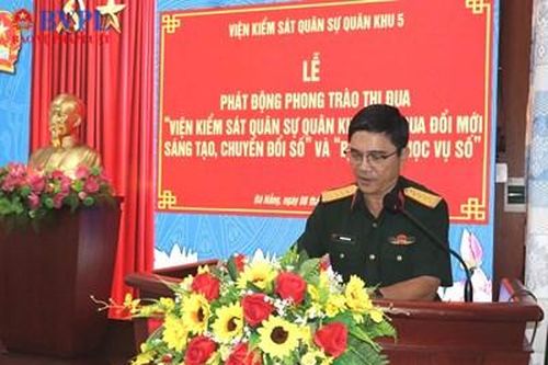 Phát động phong trào thi đua 'Viện kiểm sát quân sự Quân khu 5 thi đua đổi mới sáng tạo, chuyển đổi số' và 'Bình dân học vụ số'