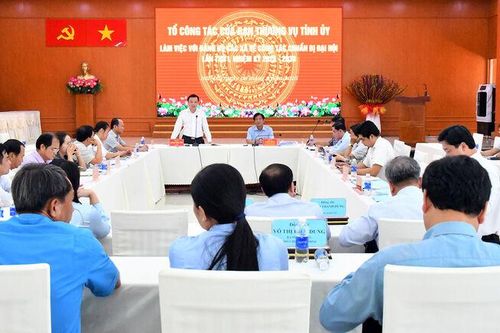 Chủ nhiệm Ủy ban Kiểm tra Tỉnh ủy An Giang Võ Minh Hoàng làm việc với 5 xã về công tác chuẩn bị đại hội