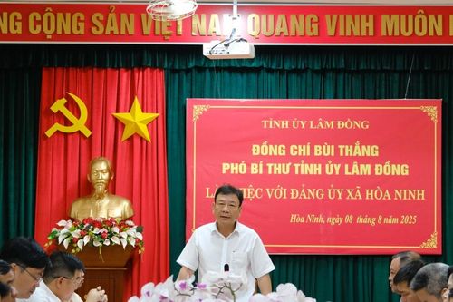 Phó Bí thư Tỉnh ủy Lâm Đồng Bùi Thắng kiểm tra hoạt động bộ máy chính quyền tại Hòa Bắc và Hòa Ninh
