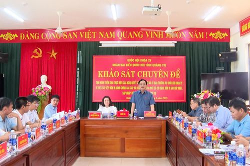 Khảo sát tình hình sắp xếp đơn vị hành chính tại xã Đakrông và Hướng Phùng
