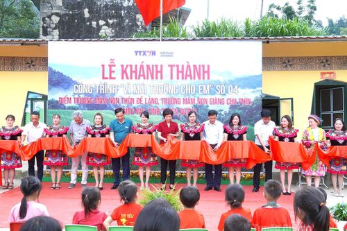 Thông tấn xã Việt Nam khánh thành điểm trường mầm non tại xã Mèo Vạc