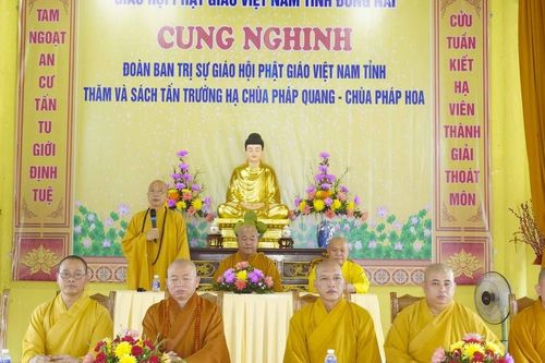 Đồng Nai: Ban Trị sự Phật giáo tỉnh đến thăm hành giả trường hạ chùa Linh Phú và Pháp Quang