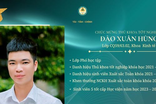 Thủ khoa tốt nghiệp Học viện Tài chính: 'Học tập là con đường duy nhất để thay đổi tương lai'