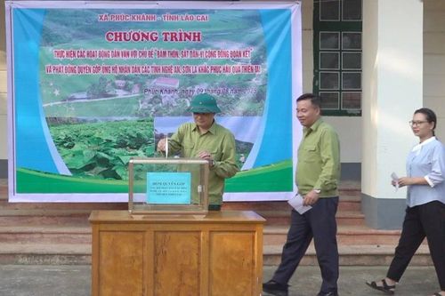 Ban Vận động quỹ hỗ trợ xã Phúc Khánh phát động ủng hộ Nhân dân tỉnh Nghệ An và Sơn La khắc phục hậu quả thiên tai