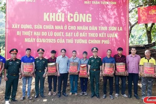 Khởi công xây dựng, sửa chữa nhà ở cho nhân dân tỉnh Sơn La bị thiệt hại do thiên tai