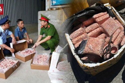 Phát hiện gần 1 tấn sụn chân gà bốc mùi trên xe khách tại Huế