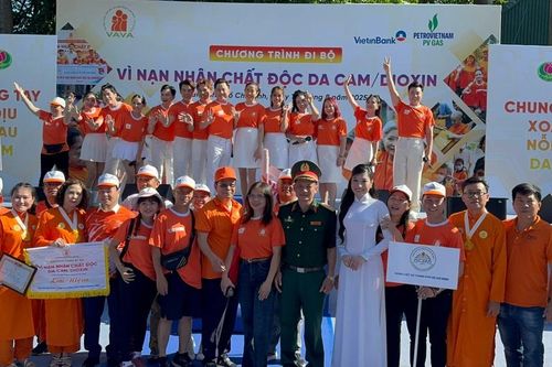 Chùa Thiền Tông Tân Diệu đồng hành cùng chương trình 'Đi bộ vì nạn nhân chất độc da cam'