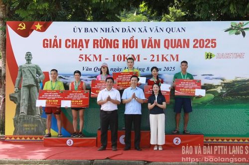 Trên 1.200 vận động viên tham gia Giải chạy 'Rừng hồi Văn Quan' năm 2025