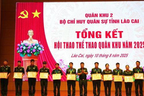 Bộ Chỉ huy Quân sự tỉnh Lào Cai tổng kết Hội thao thể thao Quân khu năm 2025