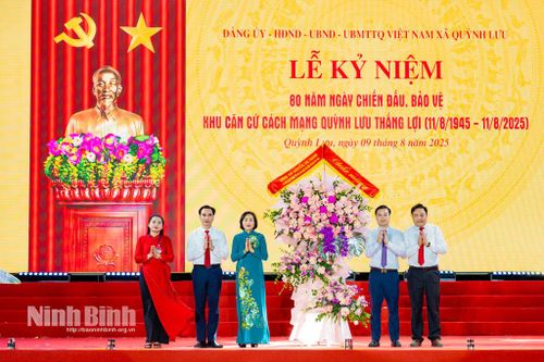 Tổ chức trọng thể Lễ kỷ niệm 80 năm ngày chiến đấu, bảo vệ Khu căn cứ cách mạng Quỳnh Lưu thắng lợi