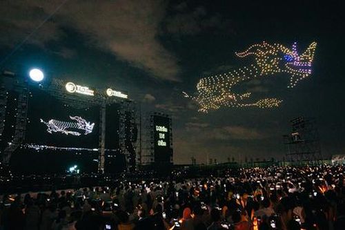 Thiên niên kỷ T&T City Millennia 1.000 drone 'họa hình' di sản Nam Bộ trên bầu trời TP Thiên niên kỷ Tây Ninh