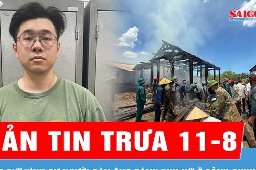 Bản tin trưa 11-8: Tạm giữ hình sự gã đàn ông tác động phụ nữ; Lửa thiêu rụi nhiều nhà gỗ