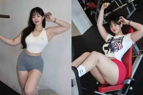 Gái xinh Hàn Quốc mặt búp bê, thân hình cơ bắp