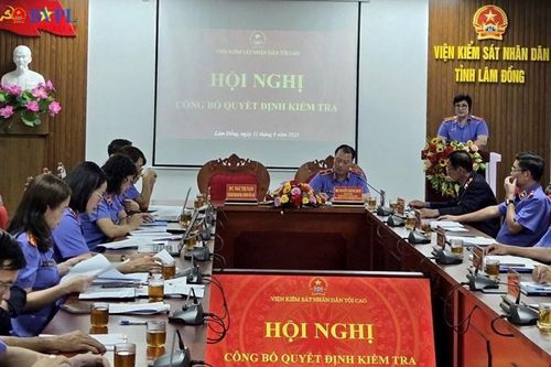 Thanh tra VKSND tối cao kiểm tra việc sắp xếp, tinh gọn tổ chức bộ máy tại VKSND tỉnh Lâm Đồng