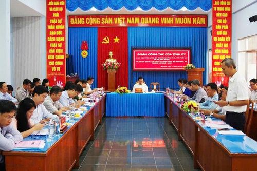Trưởng ban Tổ chức Tỉnh ủy An Giang làm việc với 3 phường, xã về công tác chuẩn bị đại hội