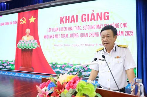 Quân chủng Hải quân khai giảng lớp huấn luyện khai thác, sử dụng máy gia công CNC