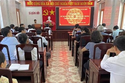 Xã Quảng Điền tập huấn sử dụng các phần mềm dùng chung trong hoạt động công vụ