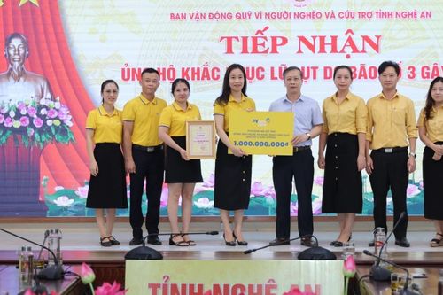 PVcomBank hỗ trợ nhân dân Nghệ An 1 tỷ đồng khắc phục hậu quả bão số 3 (bão Wipha)