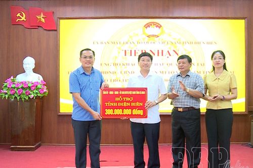 Tỉnh Cà Mau hỗ trợ tỉnh Điện Biên 300 triệu đồng khắc phục hậu quả thiên tai