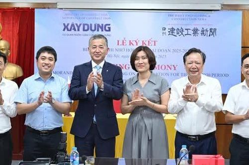 Báo Xây dựng và Báo Tin tức Kỹ thuật Xây dựng Nhật Bản tăng cường hợp tác nhiều lĩnh vực