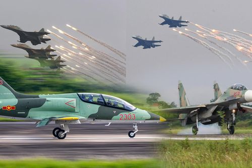 Phi đội 'hổ mang chúa' Su-30MK2 liên tục luyện tập, xé toạc bầu trời