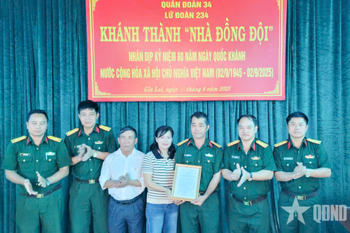 Lữ đoàn 234 (Quân đoàn 34): Khánh thành, bàn giao nhà đồng đội tặng gia đình quân nhân