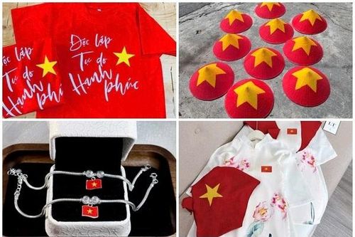 Quần áo, phụ kiện cờ đỏ sao vàng hút khách trước lễ 2/9