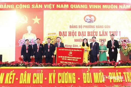 CHÀO MỪNG ĐẠI HỘI ĐẢNG BỘ CÁC CẤP, ĐẠI HỘI ĐẢNG BỘ TỈNH NHIỆM KỲ 2025-2030 VÀ ĐẠI HỘI LẦN THỨ XIV CỦA ĐẢNG Đoàn kết, xây dựng phường Hàng Gòn xanh, an toàn, thân thiện, văn minh