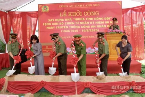 Khởi công xây nhà 'Nghĩa tình đồng đội' cho cán bộ công an có hoàn cảnh khó khăn