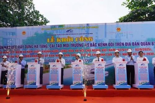 TPHCM: Khởi công dự án xây dựng hạ tầng, cải tạo môi trường bờ Bắc Kênh Đôi