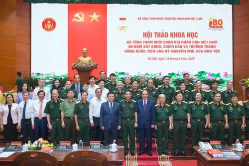 Hội thảo khoa học 'Bộ Tổng Tham mưu Quân đội nhân dân Việt Nam-80 năm xây dựng, chiến đấu và trưởng thành, vững bước tiến vào kỷ nguyên mới của dân tộc'