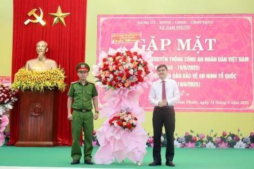 Công an xã Nam Phước phát huy truyền thống vẻ vang, nêu cao tinh thần 'Vì nước quên thân, vì dân phục vụ'