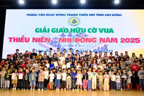 Sôi nổi Giải giao hữu Cờ vua Thiếu niên - Nhi đồng năm 2025