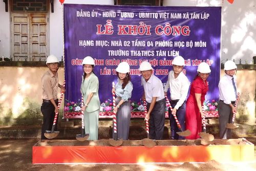 Xã Tân Lập: Hơn 5,7 tỉ đồng xây dựng nhiều hạng mục tại các trường tiểu học và trung học cơ sở