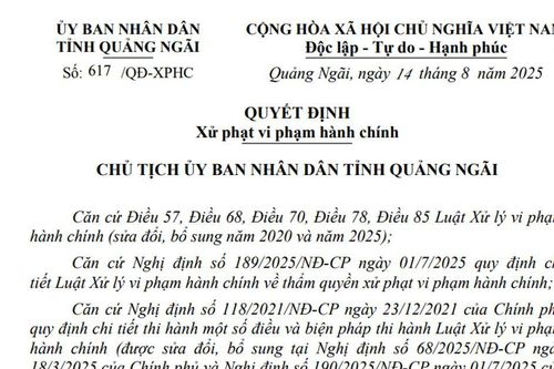 Quảng Ngãi:Kinh doanh dầu ăn đã qua sử dụng, không rõ nguồn gốc, một chủ hộ kinh doanh bị xử phạt