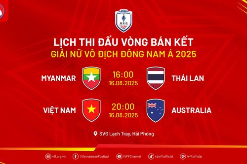 Lịch thi đấu bán kết ASEAN Cup nữ 2025: Tuyển Việt Nam gặp U23 Australia