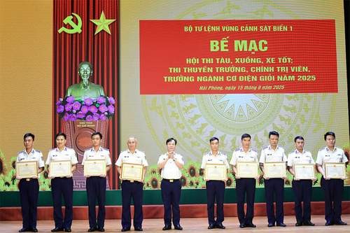 Bộ tư lệnh Vùng Cảnh sát biển 1 bế mạc Hội thi tàu, xuồng, xe tốt năm 2025