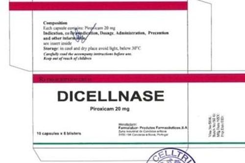 Hà Nội thu hồi thuốc Viên nang cứng DICELLNASE (Piroxicam 20mg)