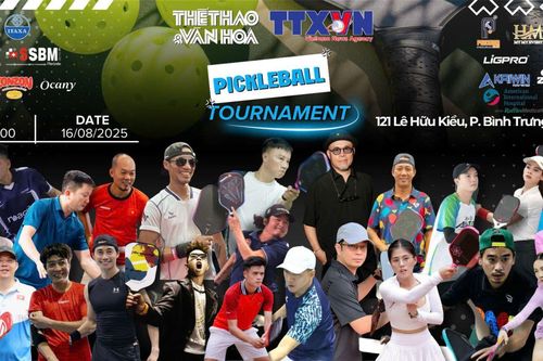 Nhiều nhà báo, nghệ sĩ tranh tài tại giải Pickleball Báo Thể thao và Văn hóa